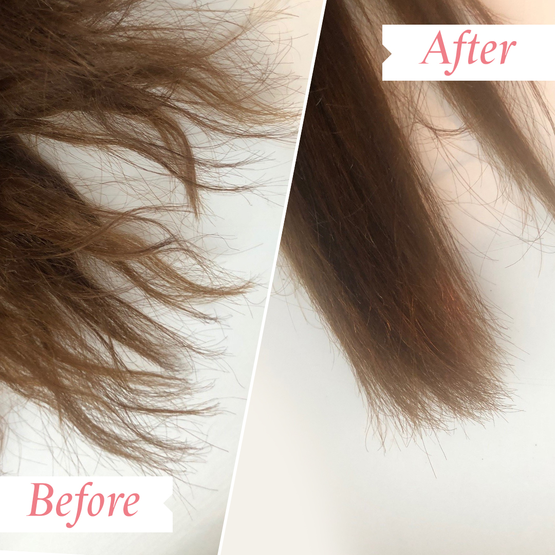After one use of Bond Builder Restructuring Treatment on Medium Hair