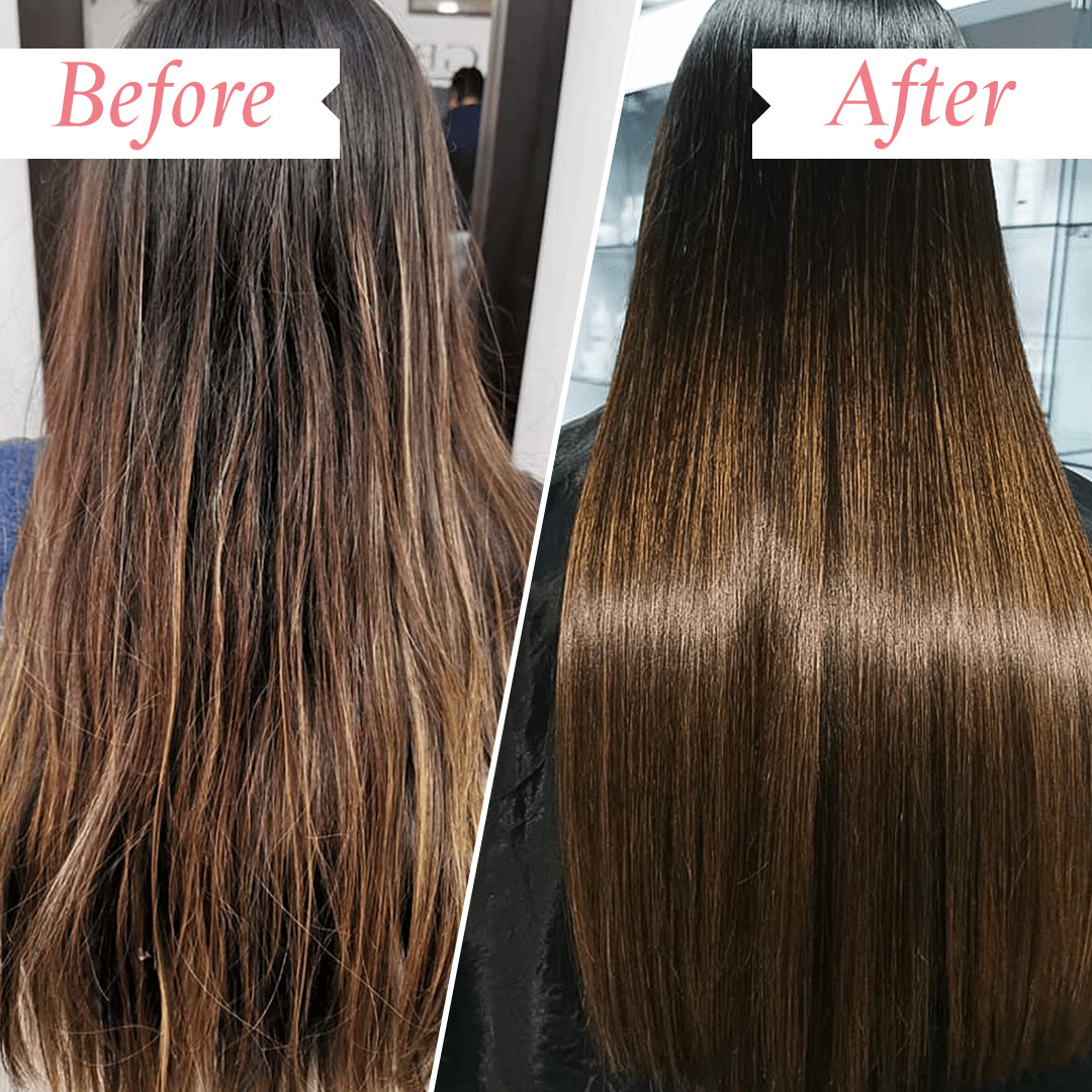 After one use of Bond Builder Restructuring Treatment on Medium Hair